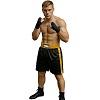 FIGHT-FIT - Boxing Shorts / Boxhosen / Schwarz-Gelb / Medium