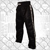 FIGHT-FIT - Kick-Boxing Hosen / Satin / Schwarz / Medium