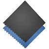 Bodenmatten / 100 x 100 x 2.5 cm / Kampfsportmatten / Sportmatten / Schwarz-Blau