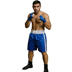 FIGHT-FIT - Short de Boxe / Bleu-Blanc / XL