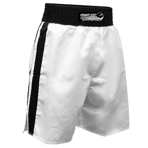 FIGHT-FIT - Boxing Shorts / White-Black / XL