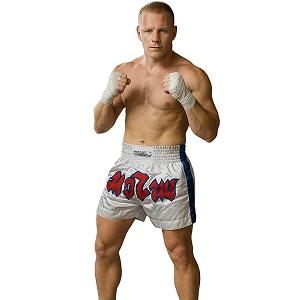 FIGHTERS - Shorts de Muay Thai / Blanc / XL