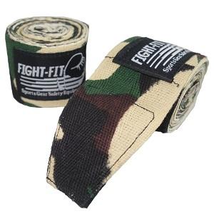 FIGHTERS - Bandages de Boxe / 300 cm / non élastiques / Camo-Brun-Vert