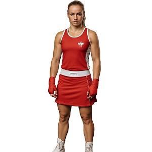 FIGHTERS - Robe de boxe pour femme / Rouge-Blanc / Small