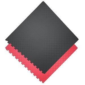 Alfombra Puzzle Encajable de Espuma Eva / 100 x 100 x 2.5 cm / Noir-Rojo