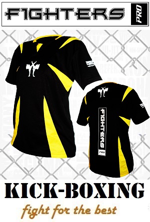 FIGHTERS - Kick-Boxing Shirt / Competition / Black / Large