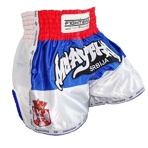 FIGHTERS - Muay Thai Shorts / Serbia-Srbija / Elite / Large