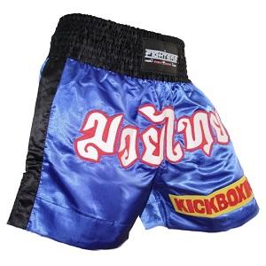 FIGHTERS - Shorts de Muay Thai / Kickboxing / Bleu / XL