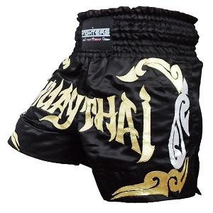 FIGHTERS - Shorts de Muay Thai / Noir-Or / Large
