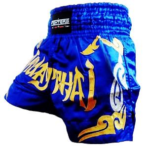 FIGHTERS - Shorts de Muay Thai / Bleu-Or / Large