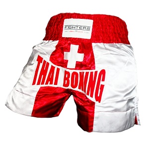FIGHTERS - Shorts de Muay Thai / Suisse / XL