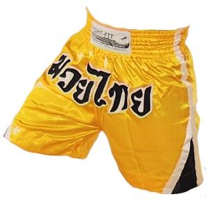 FIGHTERS - Shorts de Muay Thai / Jaune / Medium