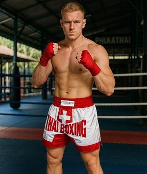 FIGHTERS - Shorts de Muay Thai / Suisse / Large