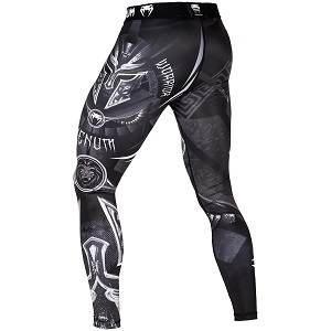 Venum - Pantaloni a compressione / Gladiator 3.0 / Nero-Bianco / Medium