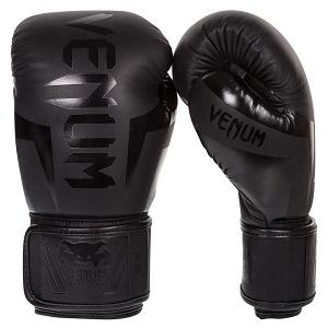 Venum - Boxhandschuhe / Elite / Schwarz-Schwarz / 12 Oz