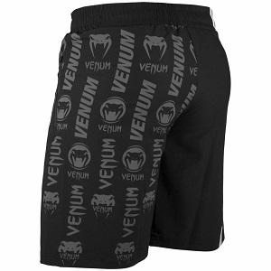 Venum - Short de Sport / Logos / Noir-Blanc / Large