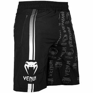 Venum - Short de Sport / Logos / Noir-Blanc / Large